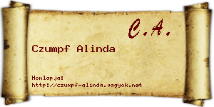 Czumpf Alinda névjegykártya
